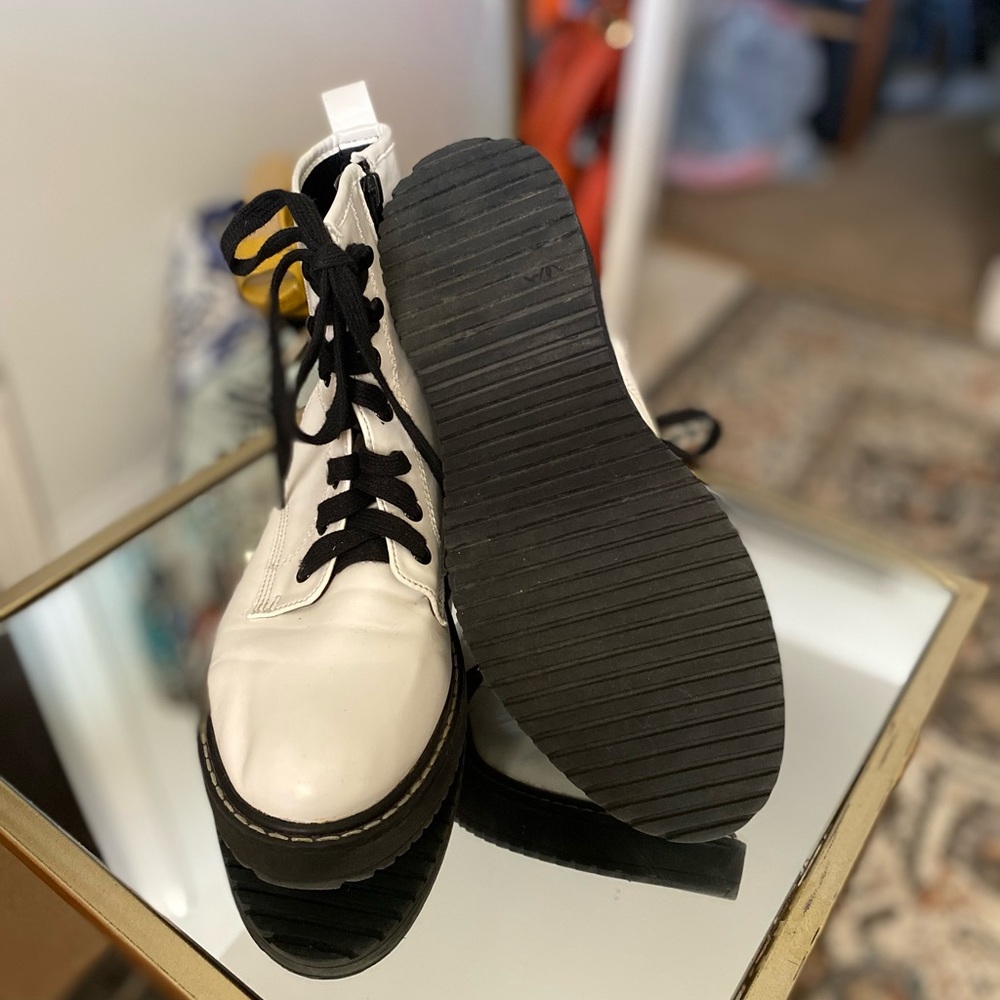 Like new Madden Girl Combat Boots. Lace up ties.